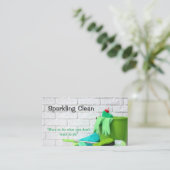 Carte De Visite Service de nettoyage professionnel (Debout devant)