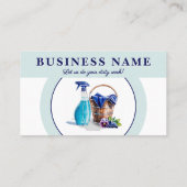 Carte De Visite Service de nettoyage professionnel avec slogan (Dos)