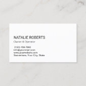 Carte De Visite Service de nettoyage professionnel Blue Ménage (Dos)