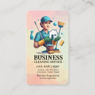 Carte De Visite Service de nettoyage professionnel de maison Entre