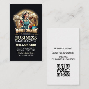 Carte De Visite Service de nettoyage professionnel de maison ménag