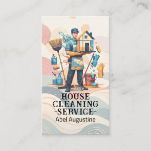 Carte De Visite Service de nettoyage professionnel de maison Ménag