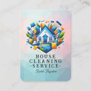 Carte De Visite Service de nettoyage professionnel de maison ménag