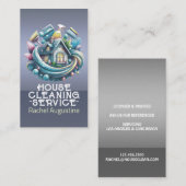 Carte De Visite Service de nettoyage professionnel de maison ménag (Devant / Derrière)