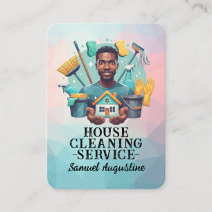 Carte De Visite Service de nettoyage professionnel de maison ménag