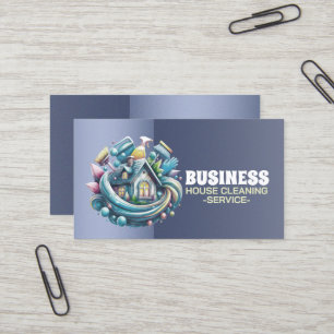 Carte De Visite Service de nettoyage professionnel de maison ménag