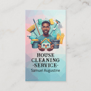 Carte De Visite Service de nettoyage professionnel de maison Ménag