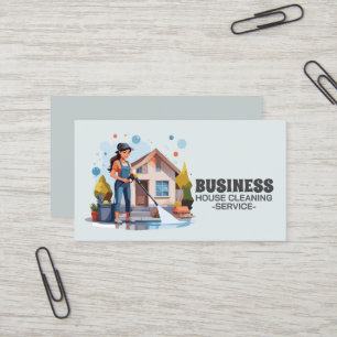 Carte De Visite Service de nettoyage professionnel de maison ménag