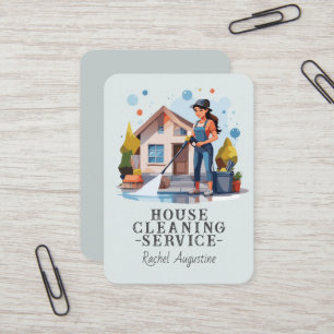 Carte De Visite Service de nettoyage professionnel de maison ménag
