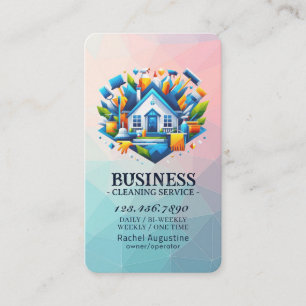 Carte De Visite Service de nettoyage professionnel de maison Ménag