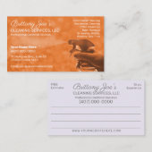 Carte De Visite Service de nettoyage professionnel/entretien ménag (Devant / Derrière)