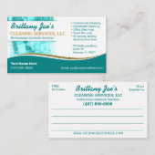 Carte De Visite Service de nettoyage professionnel/entretien ménag (Devant / Derrière)