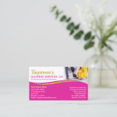 Carte De Visite Service de nettoyage professionnel/entretien ménag (Debout devant)