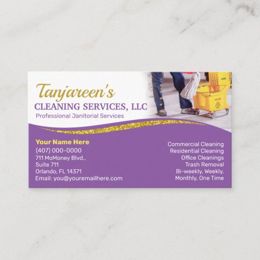 Carte De Visite Service de nettoyage professionnel/entretien ménag (Devant)
