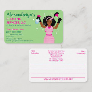 Carte De Visite Service de nettoyage professionnel/entretien ménag