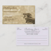 Carte De Visite Service de nettoyage professionnel/entretien ménag (Devant / Derrière)