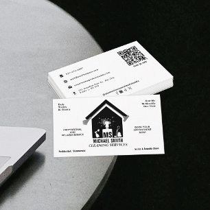 Carte De Visite Service de nettoyage professionnel Logo simple Mon