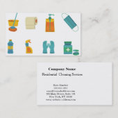 Carte De Visite Service de nettoyage professionnel moderne (Devant / Derrière)