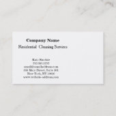 Carte De Visite Service de nettoyage professionnel moderne (Dos)