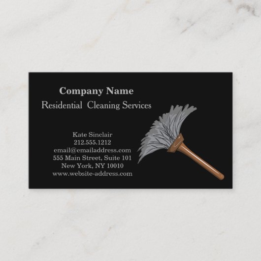 Carte De Visite Service de nettoyage professionnel moderne (Devant)