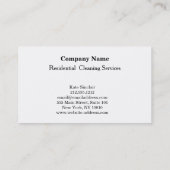 Carte De Visite Service de nettoyage professionnel moderne (Dos)