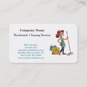 Carte De Visite Service de nettoyage professionnel moderne