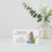 Carte De Visite Service de nettoyage professionnel moderne (Debout devant)