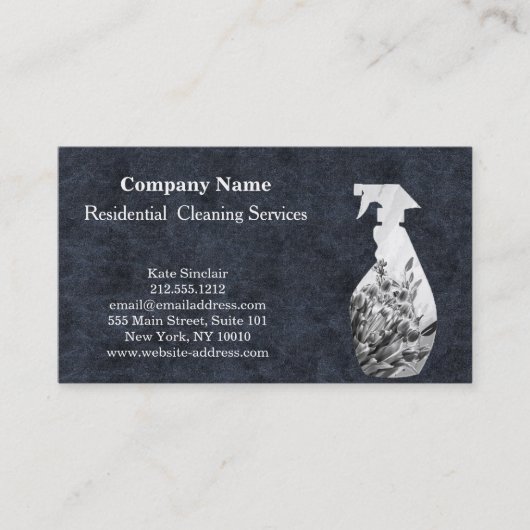 Carte De Visite Service de nettoyage professionnel moderne Spray b (Devant)