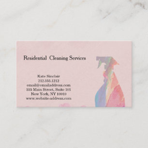 Carte De Visite Service de nettoyage professionnel moderne Spray b