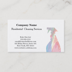 Carte De Visite Service de nettoyage professionnel moderne Spray b