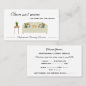 Carte De Visite Service de nettoyage professionnel nettoyage maiso