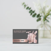 Carte De Visite Service de nettoyage professionnel Rose moderne Go (Debout devant)