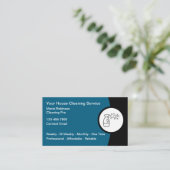 Carte De Visite Service de nettoyage résidentiel commercial (Debout devant)