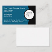 Carte De Visite Service de nettoyage résidentiel commercial (Devant / Derrière)