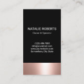 Carte De Visite Service de nettoyage Rose Gold & Silver House Keep (Dos)