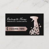 Carte De Visite Service De Nettoyage Rose Moderne Nettoyant en Spr (Devant)