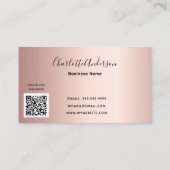 Carte De Visite Service de nettoyage rose or argent parties scinti (Dos)