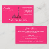Carte De Visite Service de nettoyage rose pâle Janitorial (Devant / Derrière)