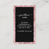 Carte De Visite Service de nettoyage rose Rose (Dos)