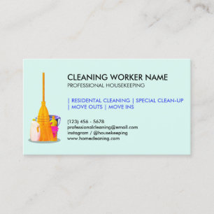 Carte De Visite Service de nettoyage sarcelle Concierge Entreprise
