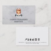 Carte De Visite Service de nettoyage | Service de ménage | Marbre (Devant / Derrière)
