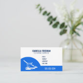 Carte De Visite Service de nettoyage simple de la maison de femme  (Debout devant)