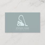 CARTE DE VISITE SERVICE DE NETTOYAGE SIMPLE EN VACUUM BLEU GRAY (Devant)