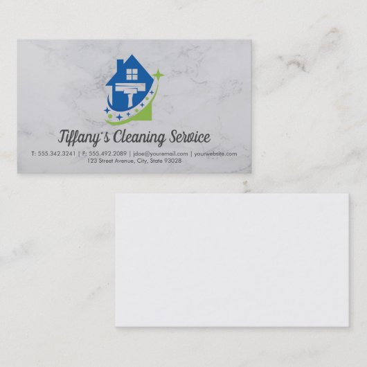 Carte De Visite Service de nettoyage | Squeegee | nettoyant (Devant / Derrière)