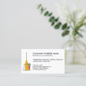 Carte De Visite Service de nettoyage standard simple (Debout devant)