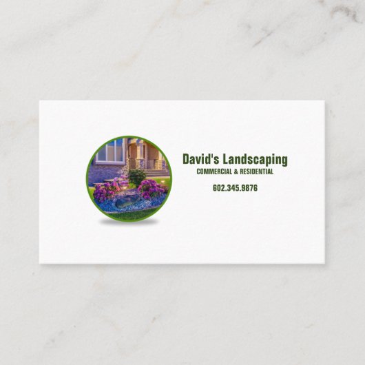 Carte De Visite Service de paysage (Devant)