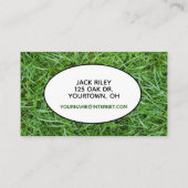 Carte De Visite Service de paysage de remorquage de pelouse (Dos)