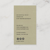 CARTE DE VISITE SERVICE DE PAYSAGE EN ARBRE TURQUOISE CUTE AQUA BL (Dos)