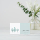 CARTE DE VISITE SERVICE DE PAYSAGE EN ARBRE TURQUOISE CUTE AQUA BL (Debout devant)