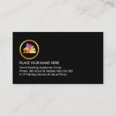 Carte De Visite Service de peintre avec éclaboussures de peinture (Dos)